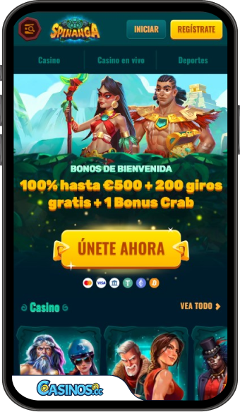 Aplicación móvil del Casino Spinanga