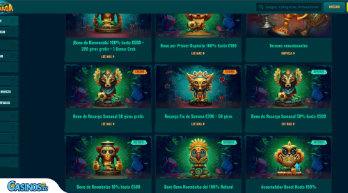 Bonos del Casino Spinanga