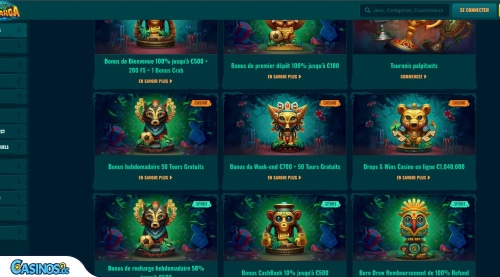Bonus et promotions de Spinanga Casino