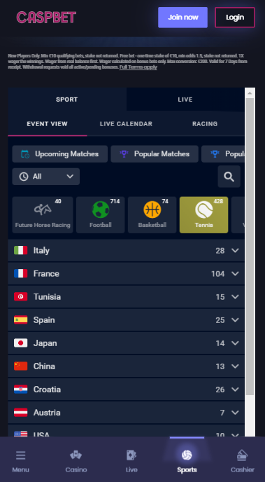 CaspBet Casino Sport