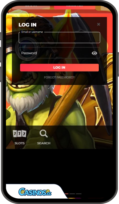 HotSlots Casino Login from Mobile