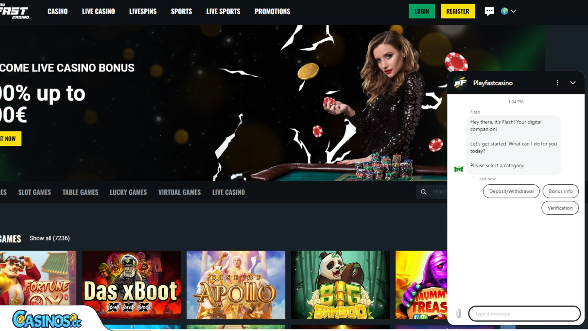 PlayFast Casino Support