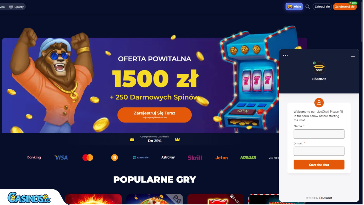 Pomoc techniczna w Kasynie Nine