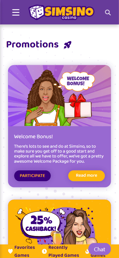Simsino Casino Promotions