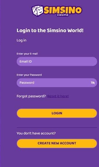 Simsino Casino Sign Up