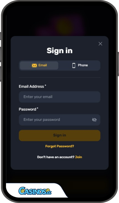 Nab Casino Login from Mobile