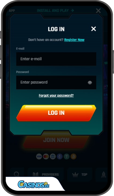 Ninlay Casino Login from Mobile