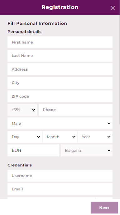 MagicalSpin Casino Sign up