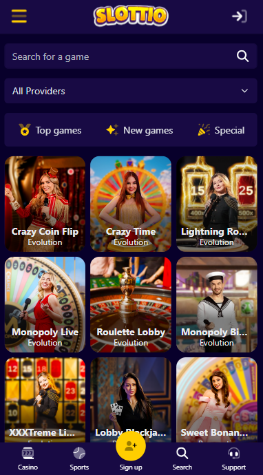 Slottio Casino Sports