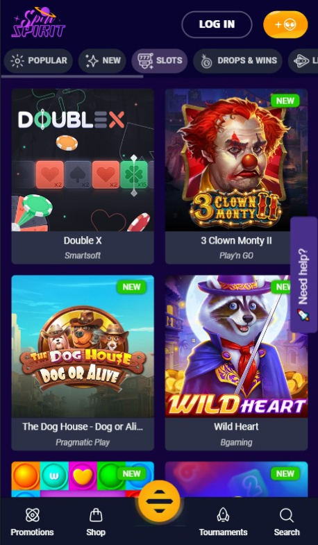 SpinSpirit Casino Games