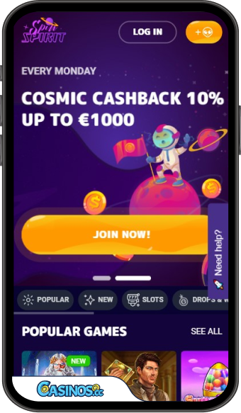 SpinSpirit Casino Mobile App