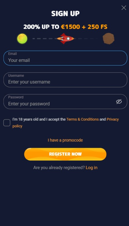 SpinSpirit Casino Sign Up