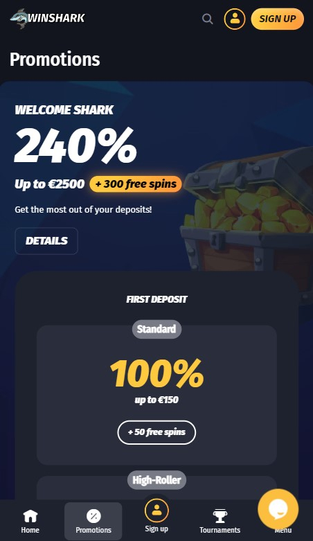 WinShark Casino Promotions
