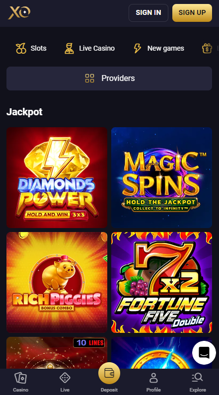 RollXO Casino Jackpot