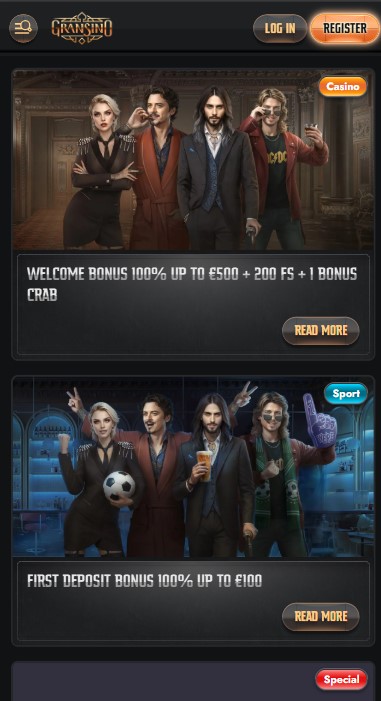 Gransino Casino Bonuses