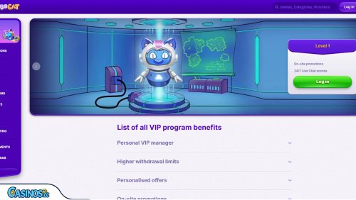 Robocat Casino VIP program