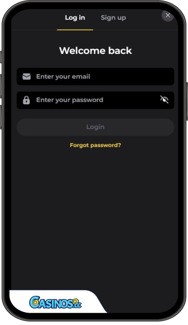 Vipzino Casino Login from Mobile