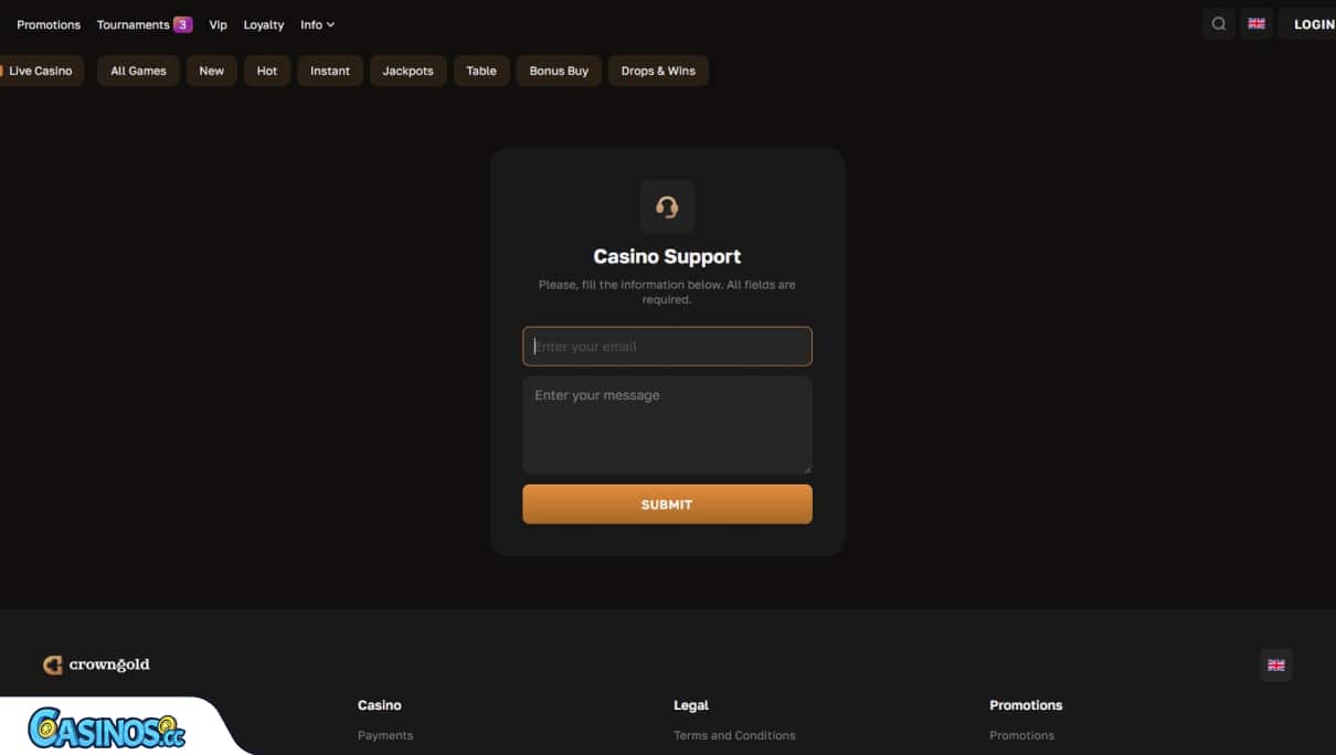 Crown Gold Casino Support