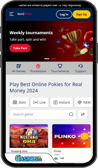Spinstralia Casino Mobile App