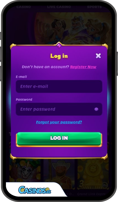 MidasLuck Casino Login from Mobile
