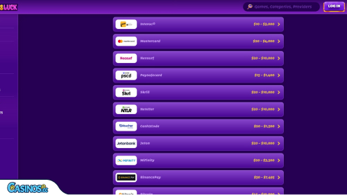 MidasLuck Casino Payments