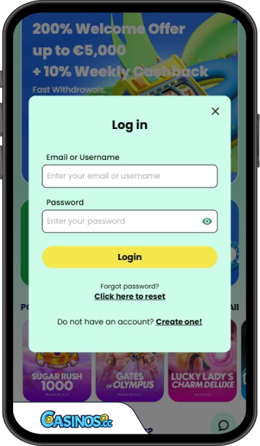 Samba Slots Casino Login from Mobile