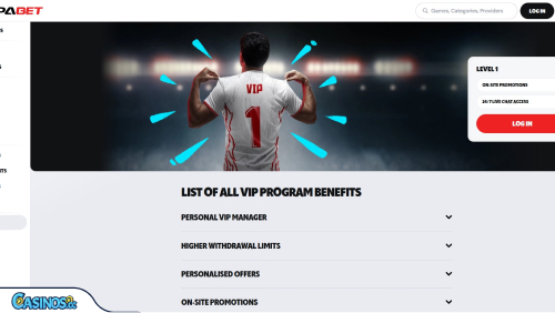 SupaBet Casino VIP program
