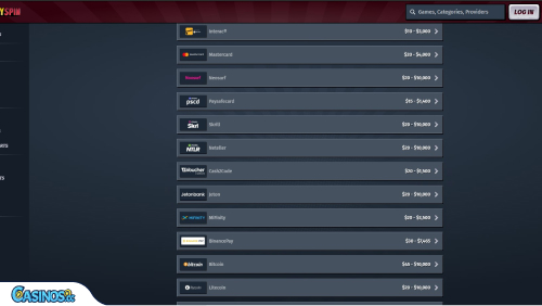 AllySpin Casino Payments
