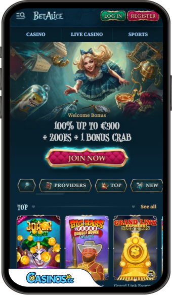 BetAlice Casino Mobile App