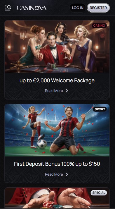 Casinova Casino Bonuses