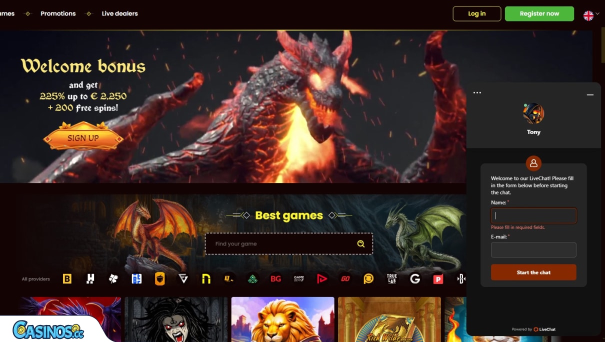 DragonSlots Casino Support