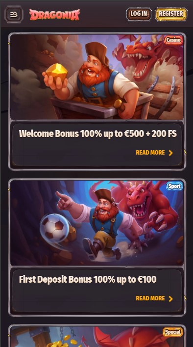 Dragonia Casino Bonuses
