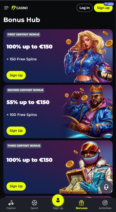 F7Casino Bonuses