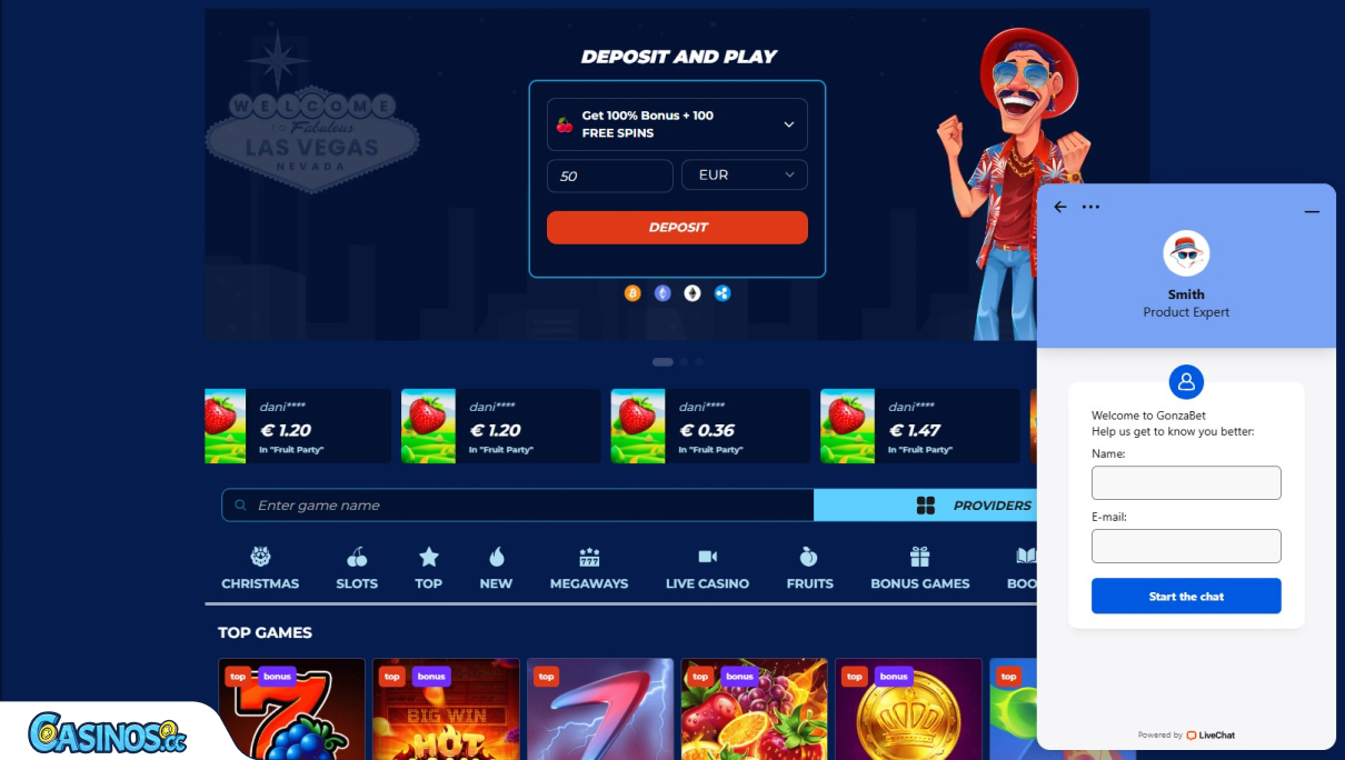 GonzaBet Casino Support