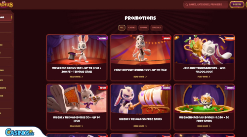 Magius Casino Promotions Übersicht mit Bonusangeboten