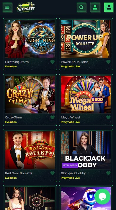 Nitrobet Casino Games