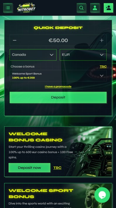 Nitrobet Casino Lobby