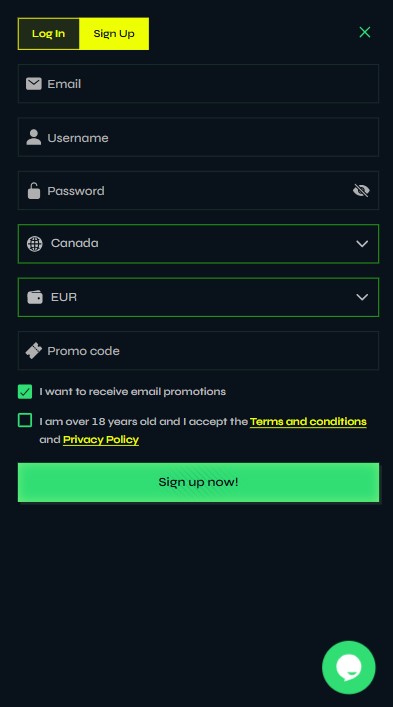 Nitrobet Casino Sign Up