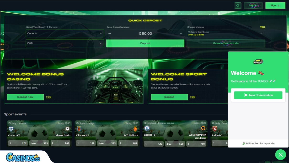 Nitrobet Casino Support