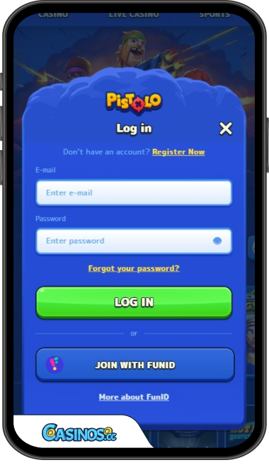 Pistolo Casino Login from Mobile
