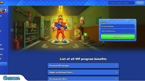 Pistolo Casino VIP program