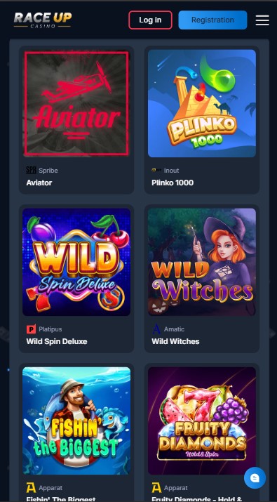 RaceUp Casino Games