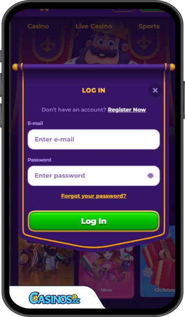 RoyalGame Casino Login from Mobile