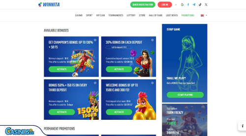 Winnita Casino Promotions