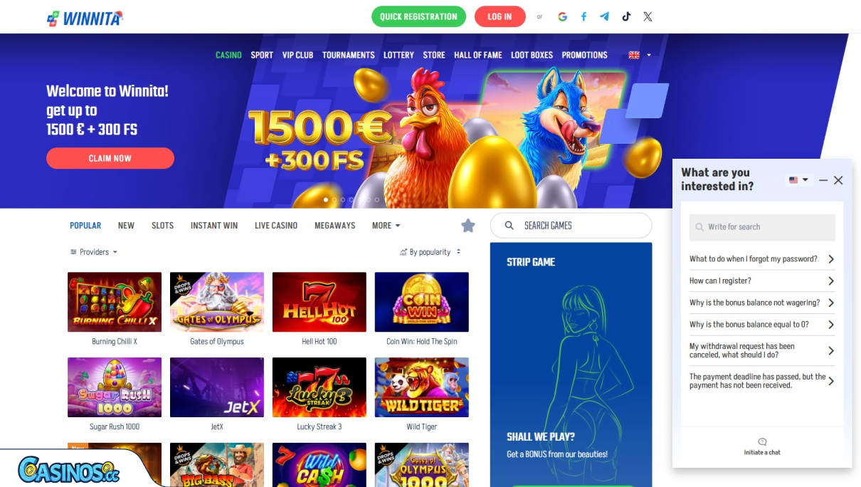 Supporto Casinò Winnita
