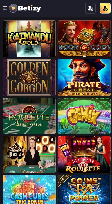 Betizy Casino Games