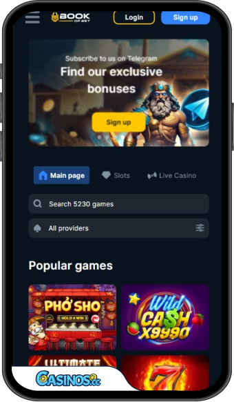 BookOfBet Casino Mobile App