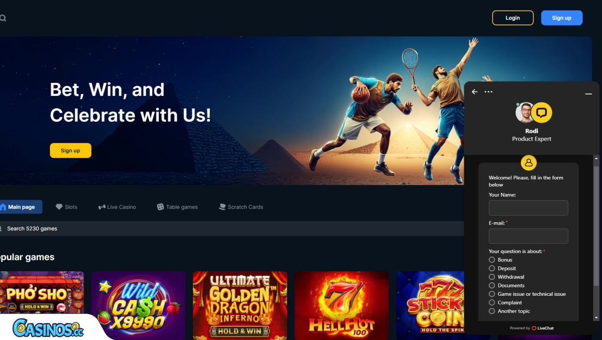 BookOfBet Casino Support