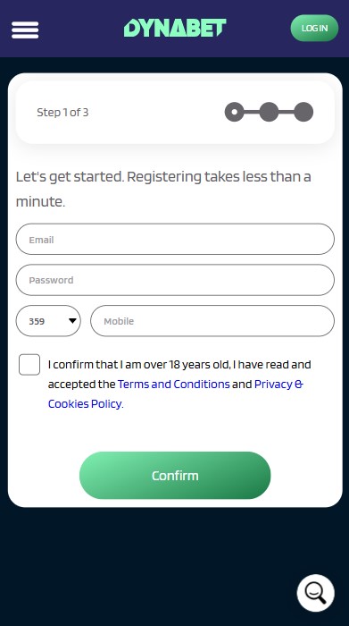 DynaBet Casino Sign Up