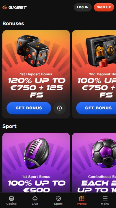 GXBet Casino Bonuses
